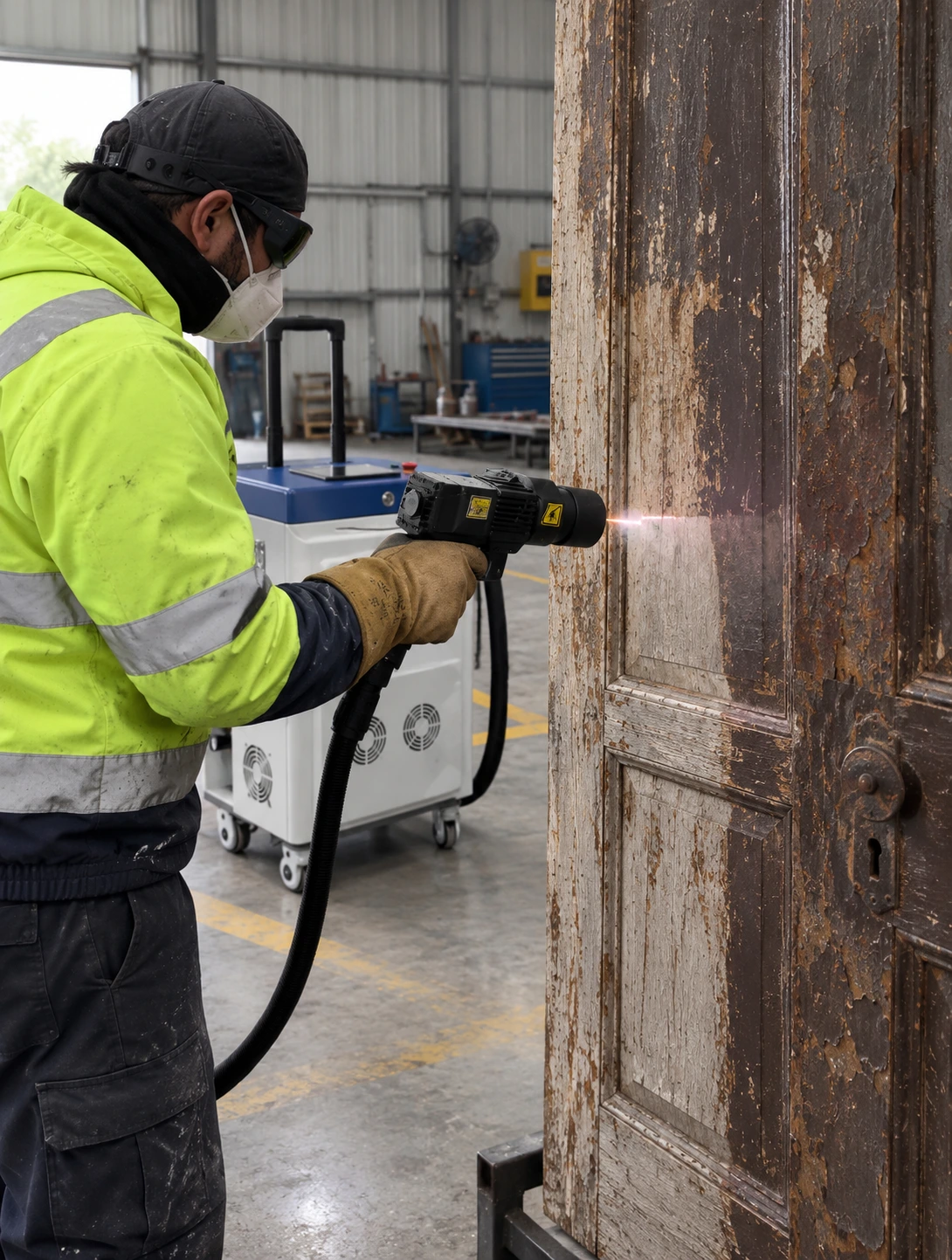 Decapado Técnico de Puertas de Madera Antiguas con Láser: Restauración de Alta Precisión Sin Abrasión en Barcelona